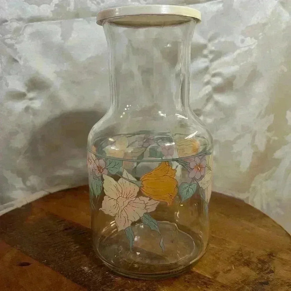 Vintage KIG Indonesia Floral Decanter with Cover - Picture 2 of 4